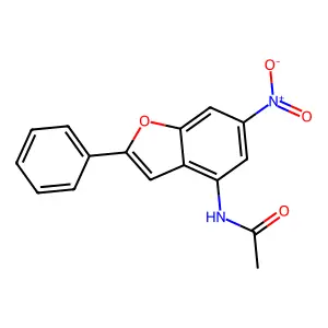 N-(6-Nitro-2-phenyl-1-benzofuran-4-yl)acetamide structure