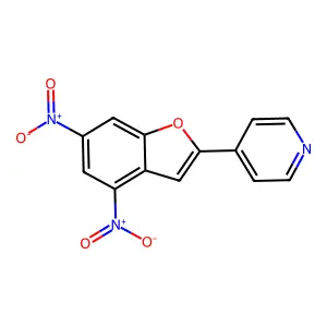 4-(4,6-Dinitro-1-benzofuran-2-yl)pyridine structure