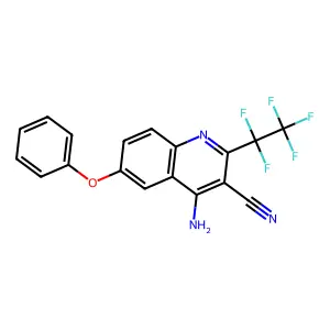 4-Amino-2-pentafluoroethyl-6-phenoxy-quinoline-3-carbonitrile structure