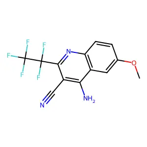 4-Amino-6-methoxy-2-pentafluoroethyl-quinoline-3-carbonitrile structure
