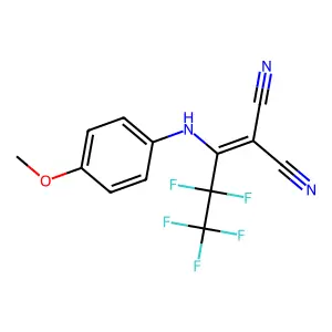 2-[2,2,3,3,3-Pentafluoro-1-(4-methoxy-phenylamino)-propylidene]-malononitrile structure