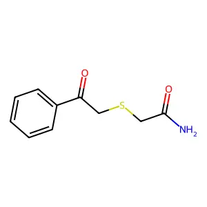 2-[(2-氧代-2-苯基乙基)硫基]乙酰胺 structure