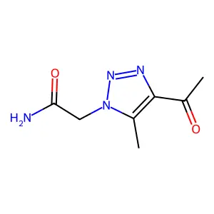 2-(4-Acetyl-5-methyl-1H-1,2,3-triazol-1-yl)acetamide structure