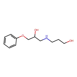 3-[(2-hydroxy-3-phenoxypropyl)amino]propan-1-ol structure