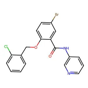 5-Bromo-2-(2-chloro-benzyloxy)-N-pyridin-3-yl-benzamide structure