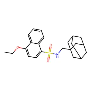 N-[(adamantan-1-yl)methyl]-4-ethoxynaphthalene-1-sulfonamide structure