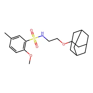 N-[2-(1-Adamantyloxy)ethyl]-2-methoxy-5-methylbenzenesulfonamide structure