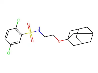 (2-Adamantanyloxyethyl)[(2,5-dichlorophenyl)sulfonyl]amine structure