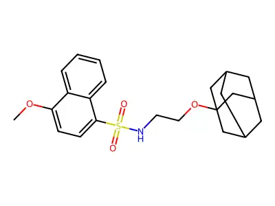 (2-Adamantanyloxyethyl)[(4-methoxynaphthyl)sulfonyl]amine structure