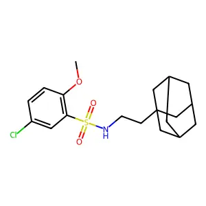 N-[2-(adamantan-1-yl)ethyl]-5-chloro-2-methoxybenzene-1-sulfonamide structure