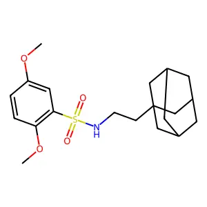N-[2-(adamantan-1-yl)ethyl]-2,5-dimethoxybenzene-1-sulfonamide structure