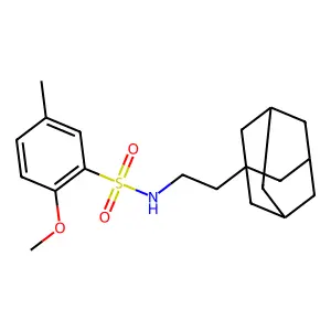 N-[2-(adamantan-1-yl)ethyl]-2-methoxy-5-methylbenzene-1-sulfonamide structure