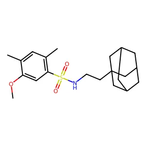 N-[2-(adamantan-1-yl)ethyl]-5-methoxy-2,4-dimethylbenzene-1-sulfonamide structure