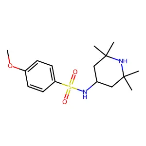 4-methoxy-N-(2,2,6,6-tetramethylpiperidin-4-yl)benzenesulfonamide structure