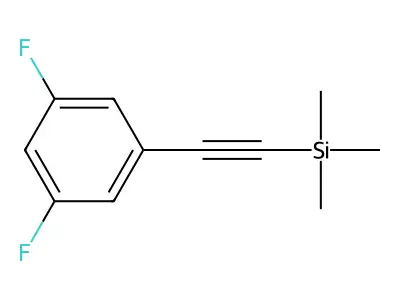 (3,5-Difluorophenylethynyl)trimethylsilane structure