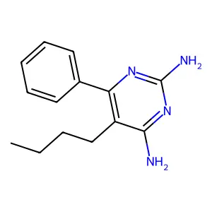 5-Butyl-6-phenylpyrimidine-2,4-diamine structure