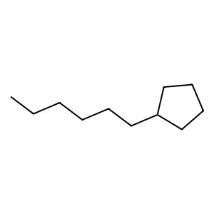 Cyclopentane, hexyl- structure