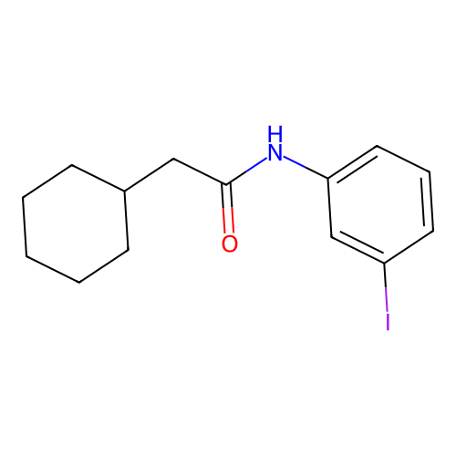 2-cyclohexyl-N-(3-iodophenyl)acetamide structure