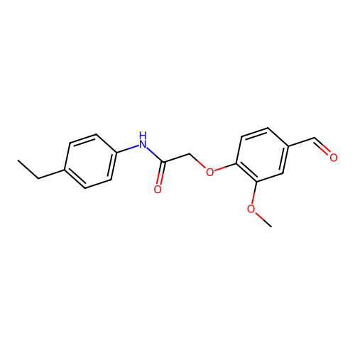 N-(4-ethylphenyl)-2-(4-formyl-2-methoxyphenoxy)acetamide structure