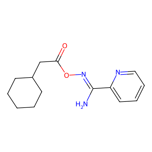 N'-[(2-cyclohexylacetyl)oxy]pyridine-2-carboximidamide structure