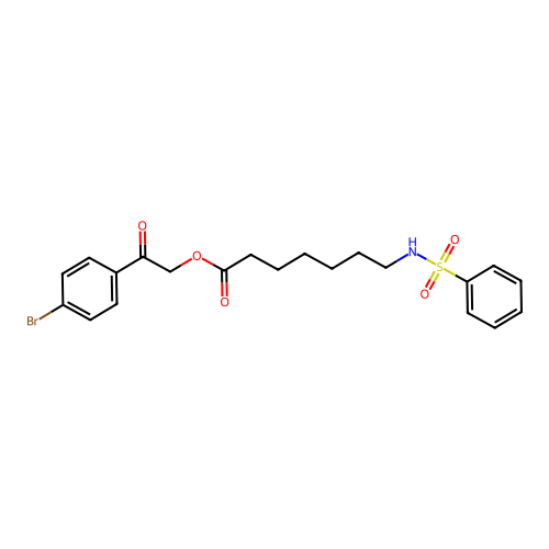 2-(4-Bromophenyl)-2-oxoethyl 7-[(phenylsulfonyl)amino]heptanoate structure