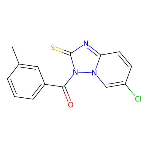 (6-Chloro-2-thioxo-2H-[1,2,4]triazolo[1,5-a]pyridin-3-yl)-m-tolyl-methanone structure