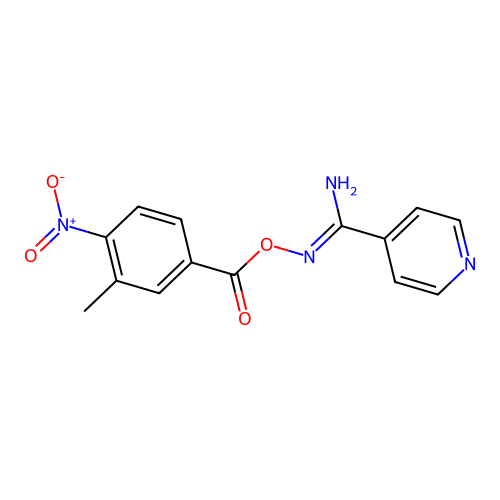 [[Amino(pyridin-4-yl)methylidene]amino] 3-methyl-4-nitrobenzoate structure