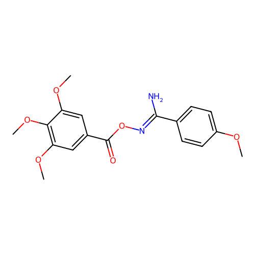 [[Amino-(4-methoxyphenyl)methylidene]amino] 3,4,5-trimethoxybenzoate structure