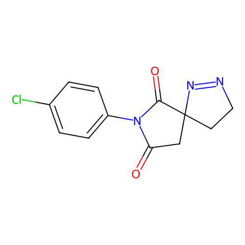 7-(4-Chlorophenyl)-1,2,7-triazaspiro[4.4]non-1-ene-6,8-dione structure