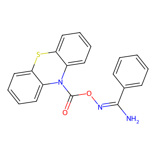 [(E)-[amino(phenyl)methylidene]amino] phenothiazine-10-carboxylate structure