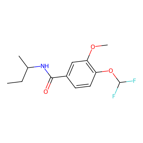N-(butan-2-yl)-4-(difluoromethoxy)-3-methoxybenzamide structure