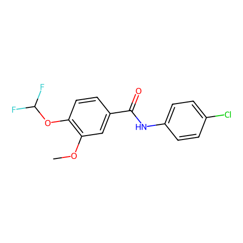 N-(4-chlorophenyl)-4-(difluoromethoxy)-3-methoxybenzamide structure