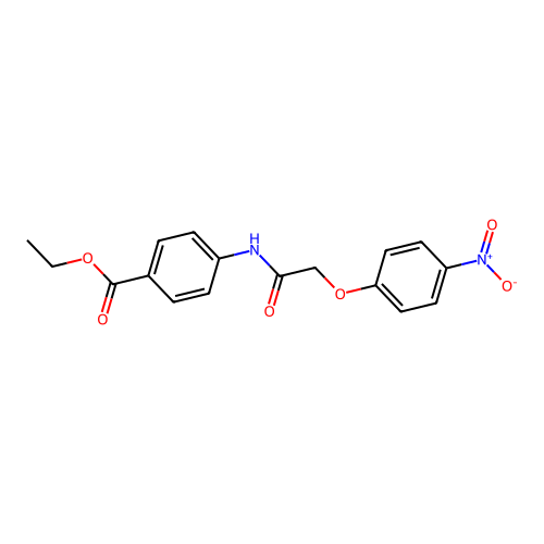 Ethyl 4-{[(4-nitrophenoxy)acetyl]amino}benzoate structure