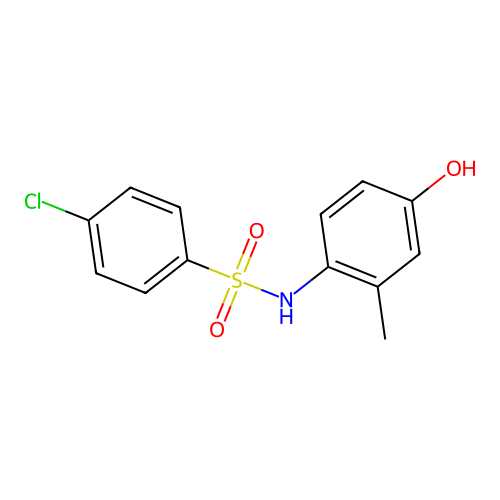 4-chloro-N-(4-hydroxy-2-methylphenyl)benzenesulfonamide structure