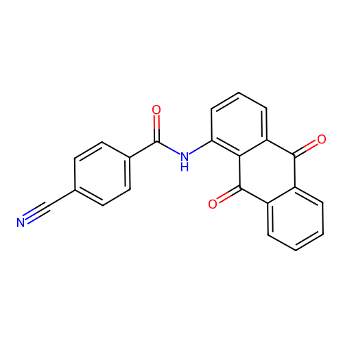 4-cyano-N-(9,10-dioxo-9,10-dihydroanthracen-1-yl)benzamide structure