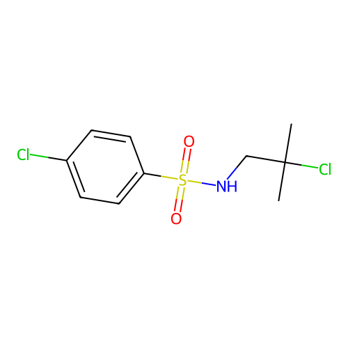 4-chloro-N-(2-chloro-2-methylpropyl)benzenesulfonamide structure