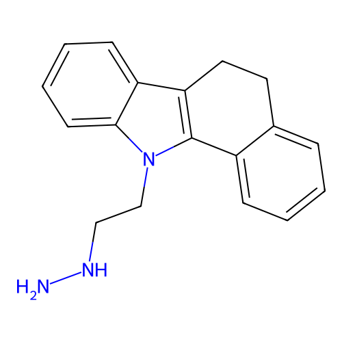 11-(2-hydrazinylethyl)-6,11-dihydro-5H-benzo[a]carbazole structure