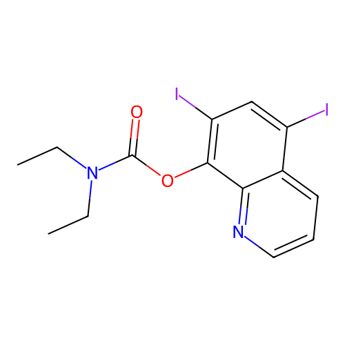 5,7-Diiodoquinolin-8-yl diethylcarbamate structure