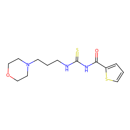 N-{[3-(morpholin-4-yl)propyl]carbamothioyl}thiophene-2-carboxamide structure