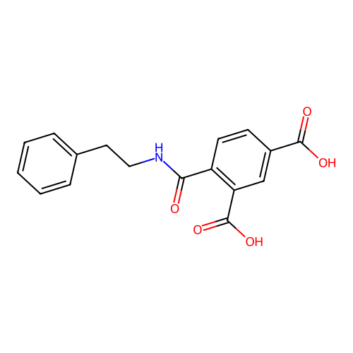 4-{[(2-Phenylethyl)amino]carbonyl}isophthalic acid structure