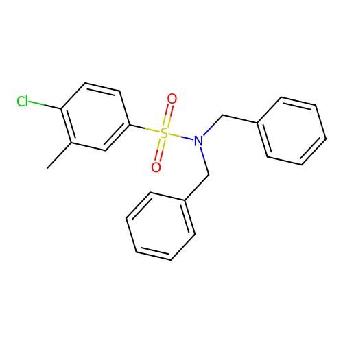N,N-dibenzyl-4-chloro-3-methylbenzenesulfonamide structure