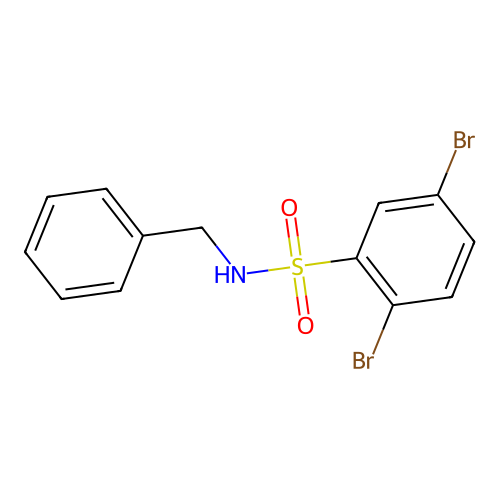 N-benzyl-2,5-dibromobenzenesulfonamide structure