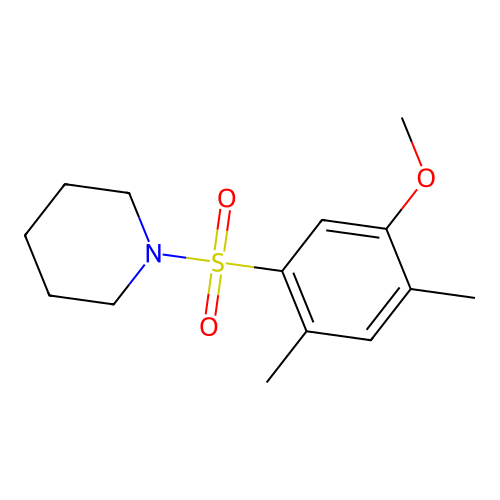 1-(5-Methoxy-2,4-dimethylphenyl)sulfonylpiperidine structure