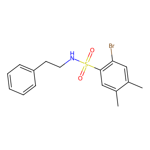 [(2-Bromo-4,5-dimethylphenyl)sulfonyl](2-phenylethyl)amine structure