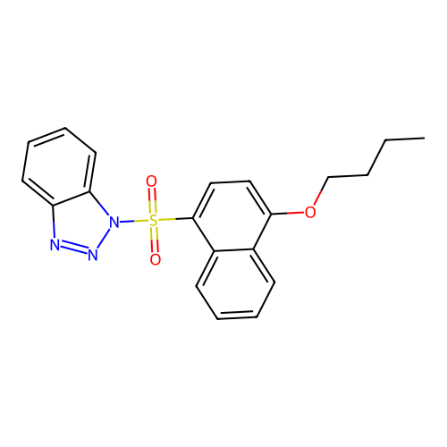 1-(4-Butoxynaphthalen-1-yl)sulfonylbenzotriazole structure