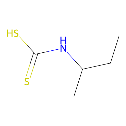 Butan-2-ylcarbamodithioic acid structure