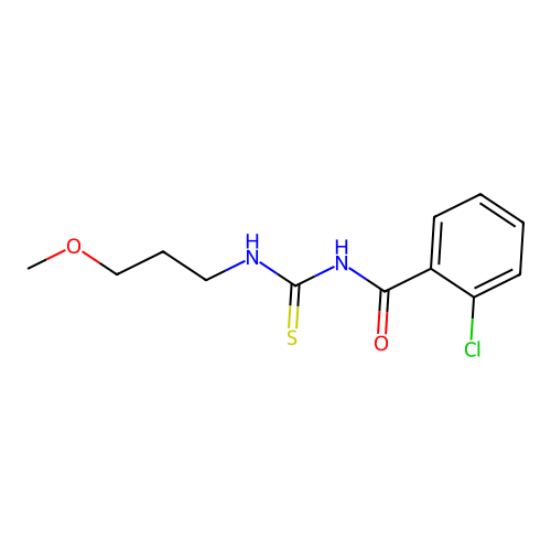 2-chloro-N-(3-methoxypropylcarbamothioyl)benzamide structure