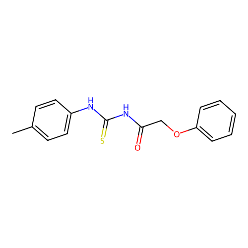 N-(4-methylphenyl)-N'-(phenoxyacetyl)thiourea structure