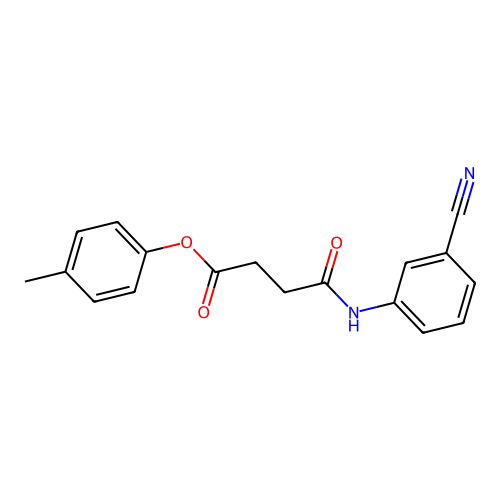 4-Methylphenyl 4-[(3-cyanophenyl)amino]-4-oxobutanoate structure