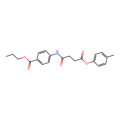 Propyl 4-{[4-(4-methylphenoxy)-4-oxobutanoyl]amino}benzoate structure